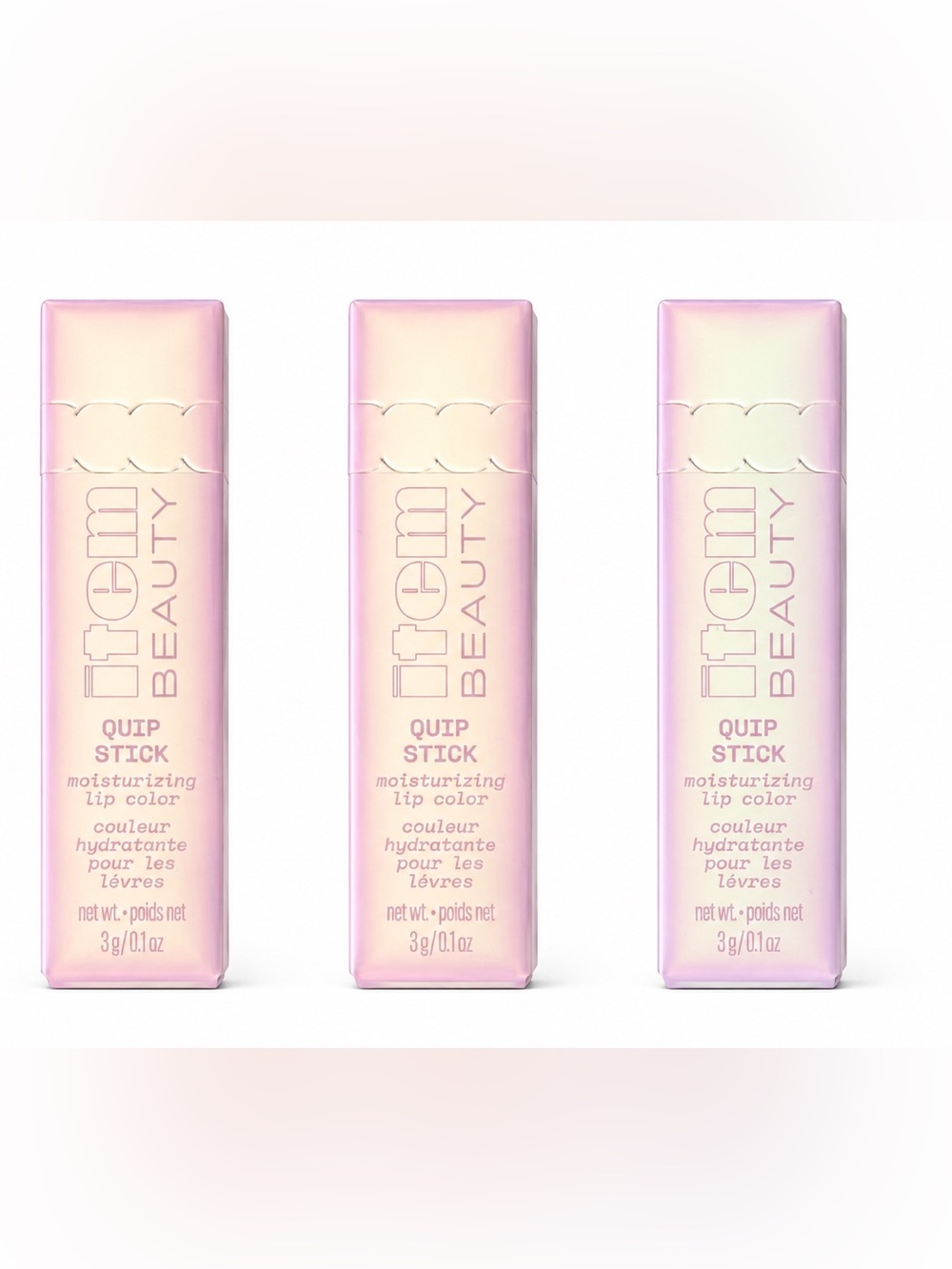 Item Beauty Quip Stick Lip Color Trio Bundle PICK ME Sheer Neutral NIB